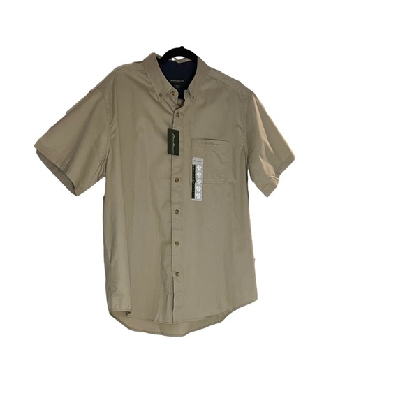 Eddie Bauer Other - Eddie Bauer NWT men’s XL button down shirt khaki tan beige front pocket cotton